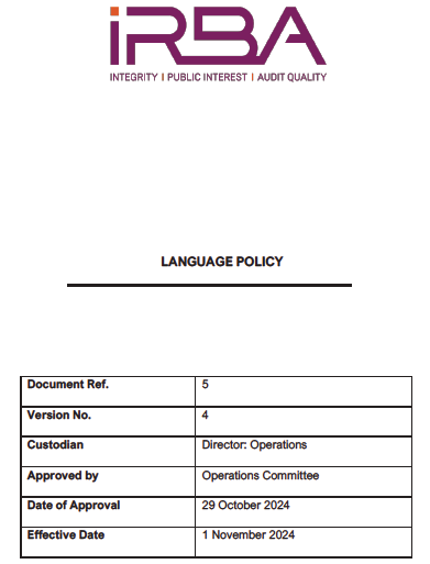 BN702 language policy