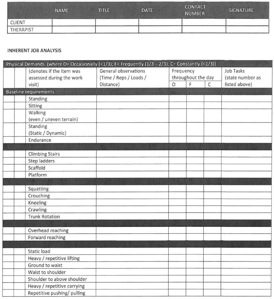 N189 Annexure C Work site Assessment report iii