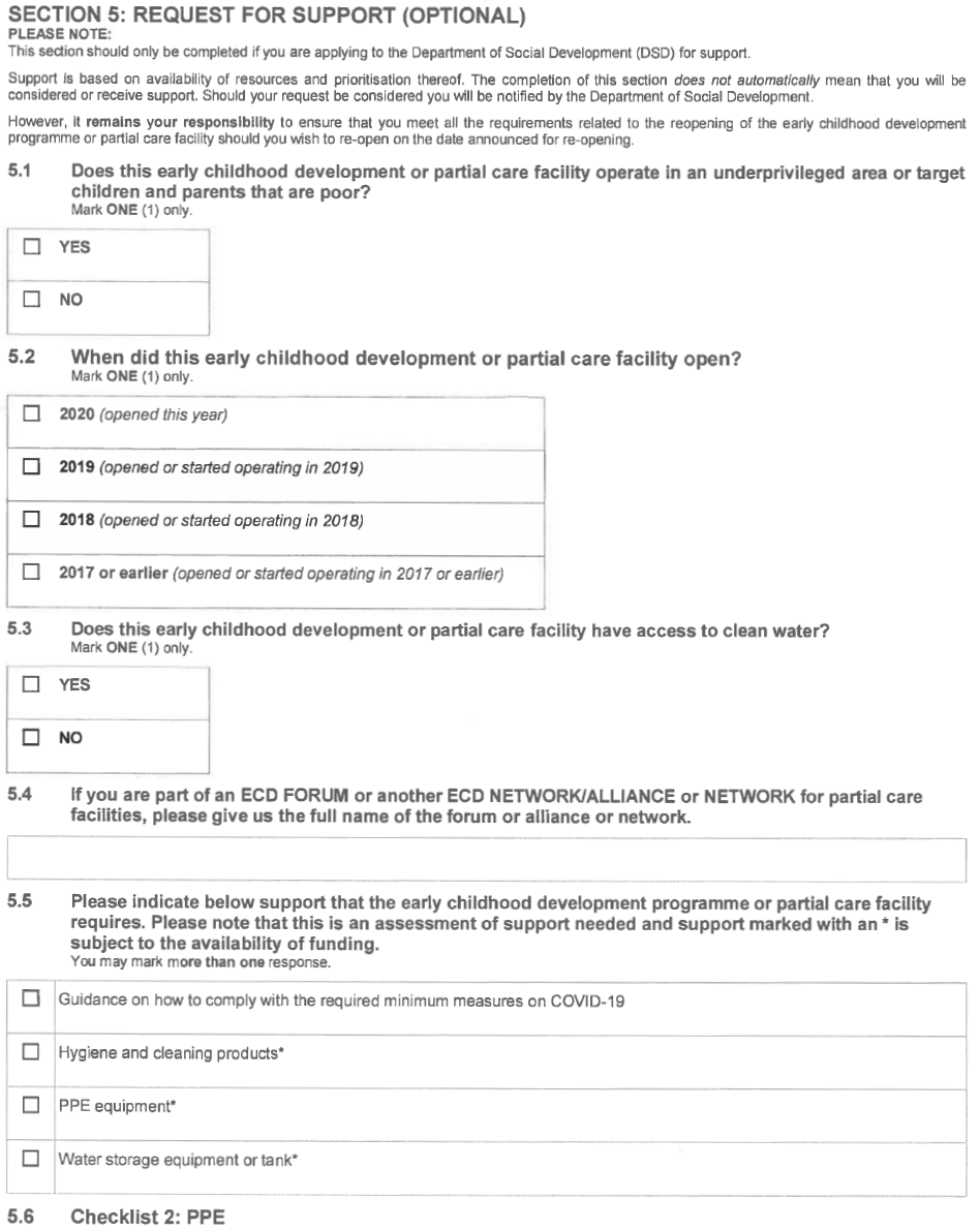 N762 Section 5 of self assessment