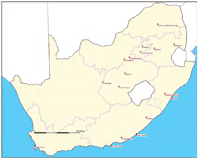 1.6.3 Areas where licensed frequencies are operational