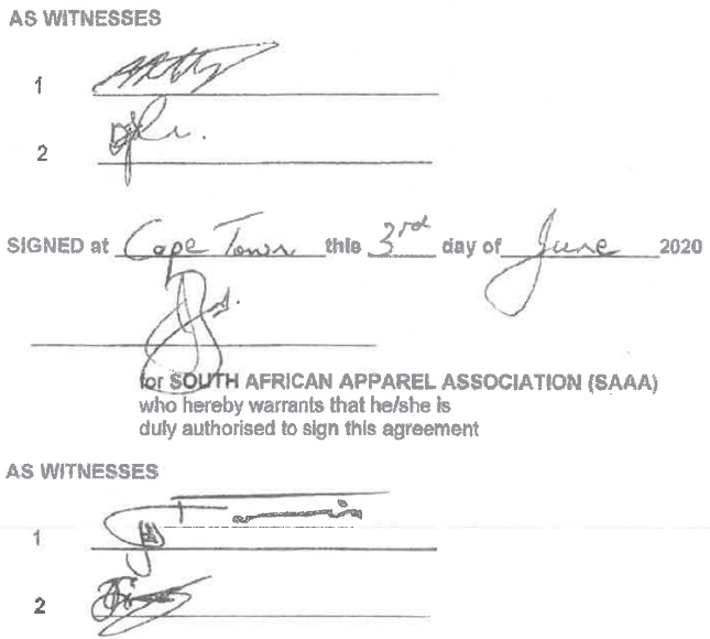 R750 COVID-19 PPE & other Ess Prod signatures