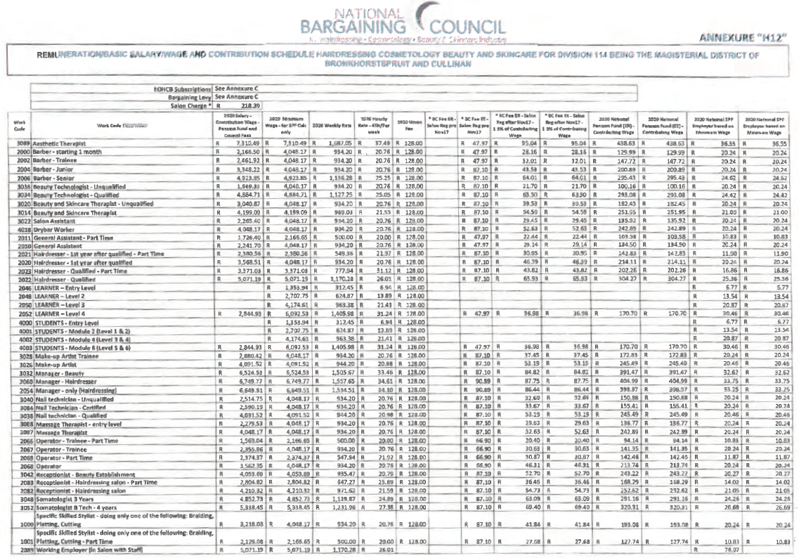 R663 Annexure H12 Remuneration