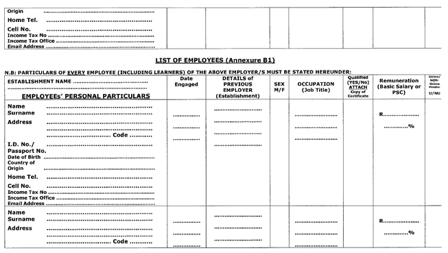 Hairdressing Council Semi National - Annexure B1(1)