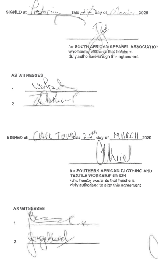 R403 Clause 9 further signatures