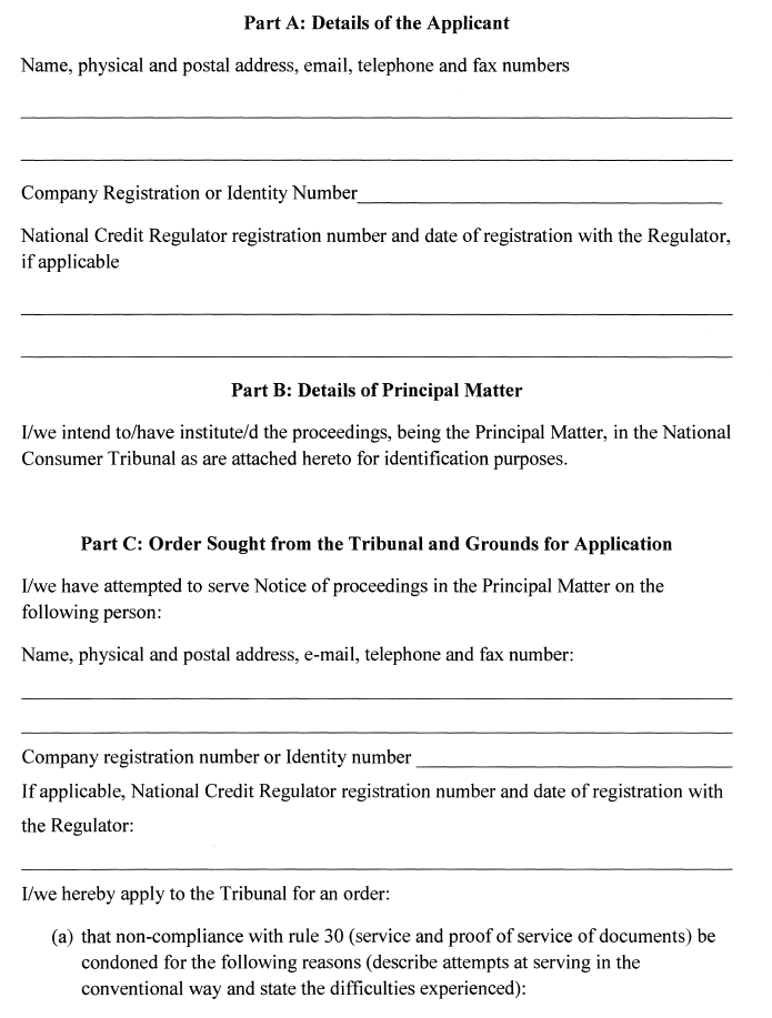 Rules Part 5 Form TI.r30-2