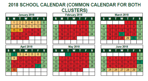 N1456 School Calendar 2018