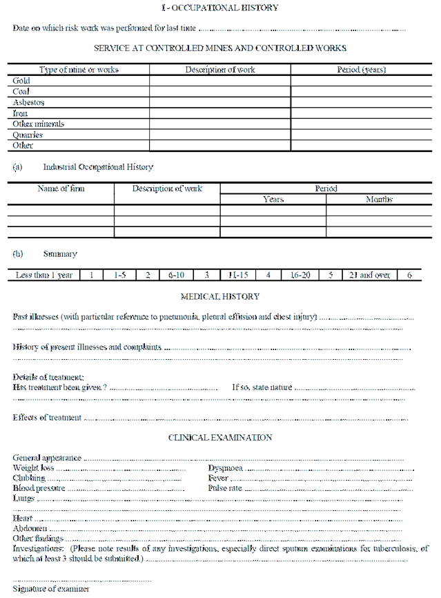 Application for examination for certificate of fitness-(6)