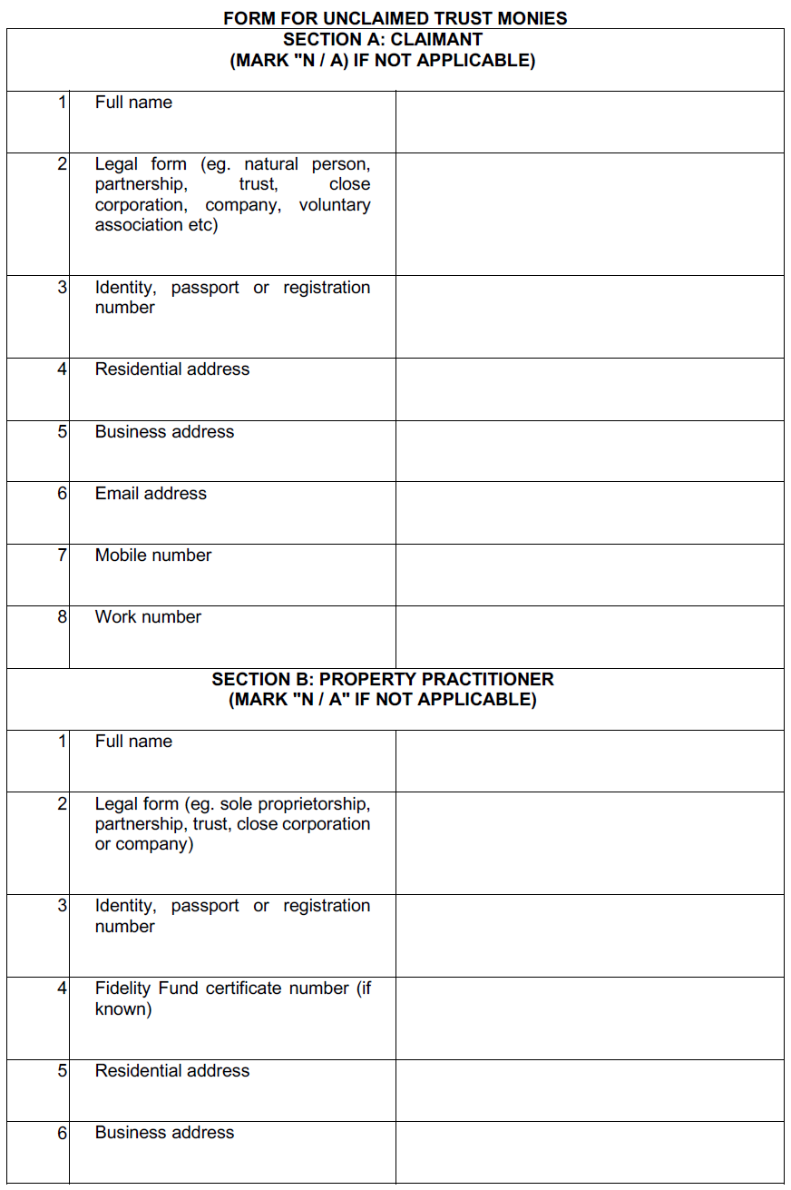 Proc47 19. Claims of Trust Monies form i