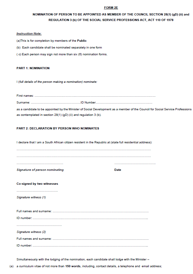 R4783 Form 2E Nomination of Persons